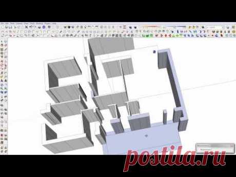 УРОК SketchUp. 2. Чертим планировку
