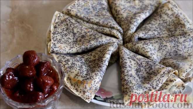 Рецепт: Блины на кефире с маком на RussianFood.com