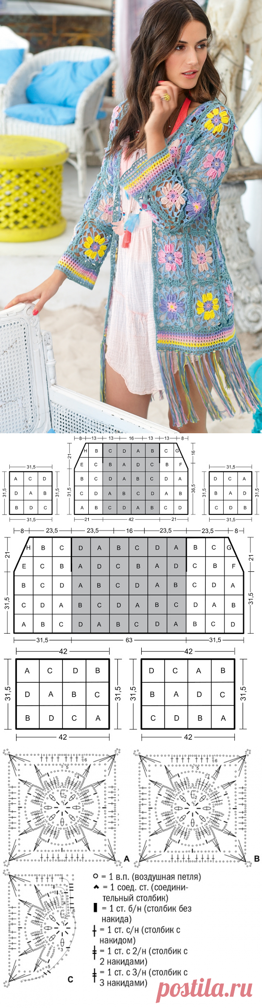 ergahandmade: Crochet Cardigan + Diagrams
