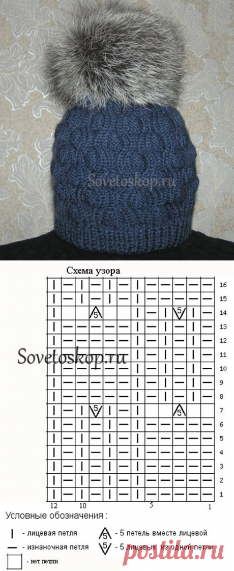 МОДНАЯ ШАПОЧКА УЗОРОМ *ПУЗЫРИ*