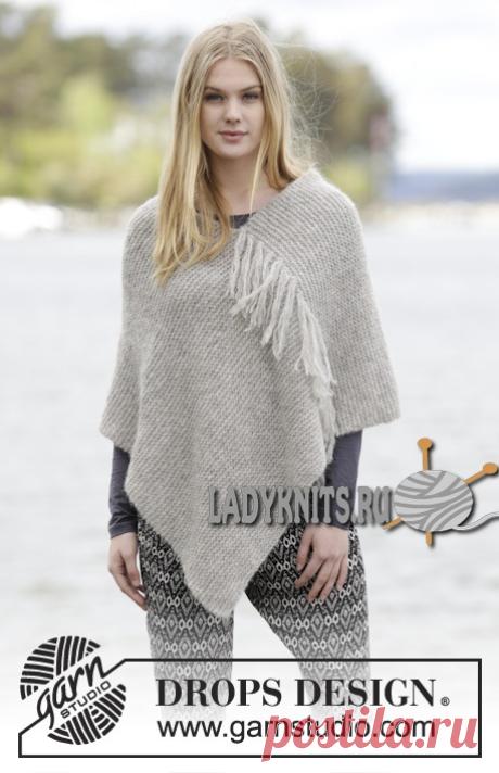 Простое женское пончо «Лорелей». Спицами. Размеры: S/M - L/XL - XXL/XXXL. / ladyknits.ru