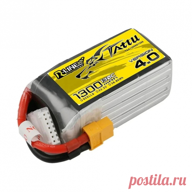 Tattu r-line version 4.0 v4 22.2v 1300mah 130c 6s1p lipo battery pack with xt60 plug for rc drone Sale - Banggood.com