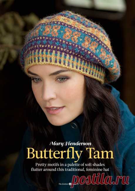(+1) Берет спицами Butterfly (вязание спицами)