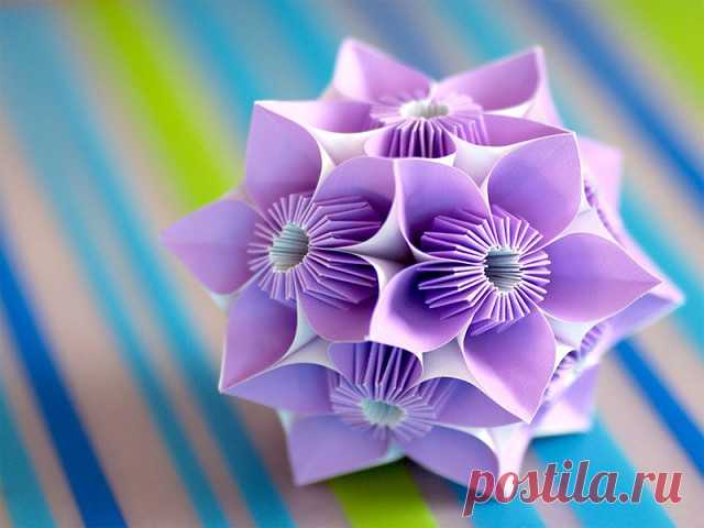 Кусудамы - шары счастья. Такую красоту из бумаги можно сделать своими руками!