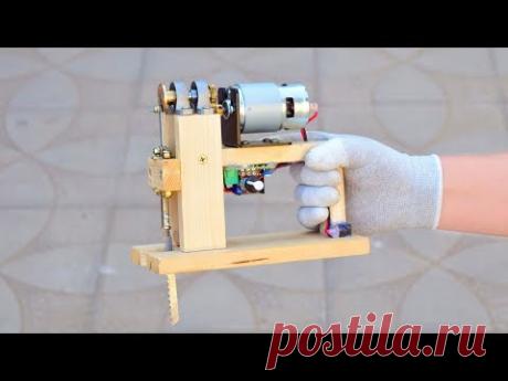 How to make a Powerful 24V JIGSAW at home DIY Chainsaw