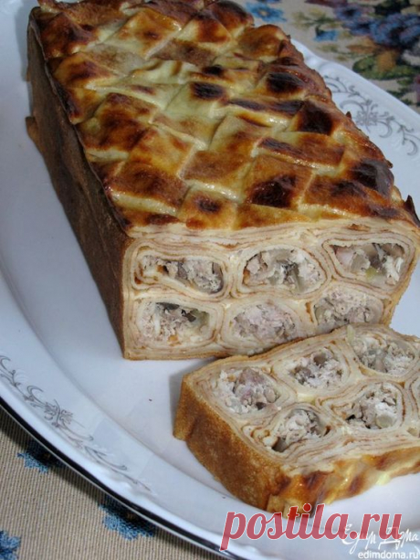Просмотры (135) · 2 часа · Порций: 6 · Блинный пирог с мясом и грибами | Кулинарные рецепты от «Едим дома!»