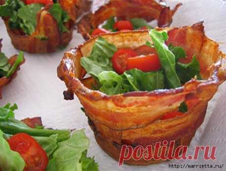 Розы и корзинки из ветчины, тюльпаны из помидоров и другие красивые вкусности | Самоделкино