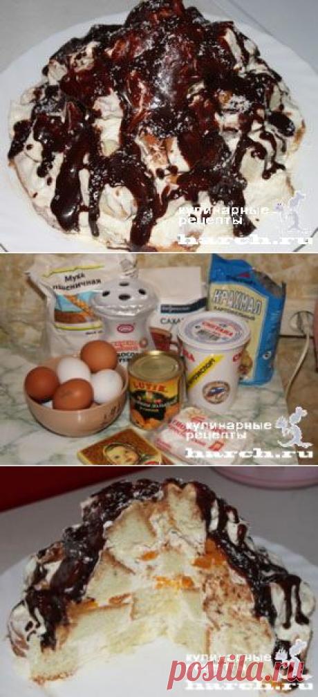 Бисквитный торт со сметанно-творожным кремом “Нежность” | Харч.ру - рецепты для любителей вкусно поесть