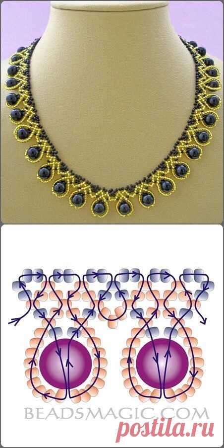 Колье из бисера и бусин — DIYIdeas