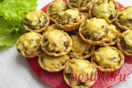 15 лучших рецептов тарталеток с курицей и грибами