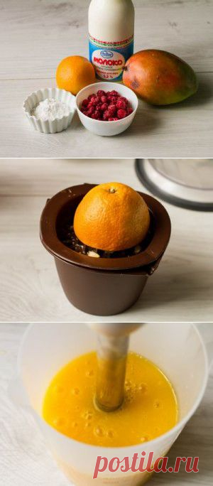 Смузи из малины и манго