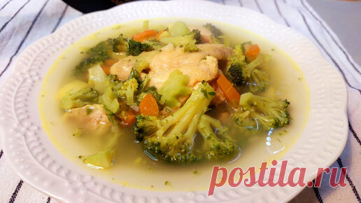 Этот суп из брокколи и курицы как лекарство для желудка. Очень вкусный и полезный! | Вкусные рецепты | Дзен