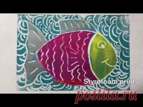 (3) Colorful Styrofoam Block Prints - YouTube