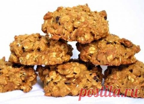 Тыквенное печенье с овсяными хлопьями и изюмом
