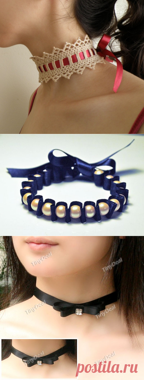 чокер своими руками из атласной ленты - В помощь Самоделкину
