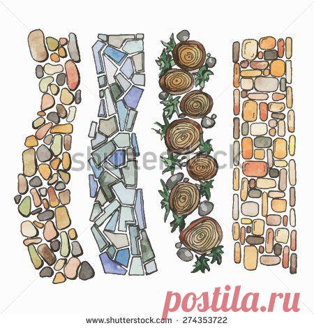 Дорожки из различных материалов.