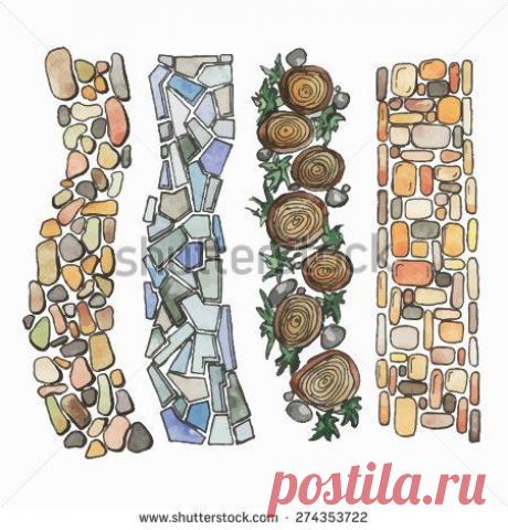 Дорожки из различных материалов.