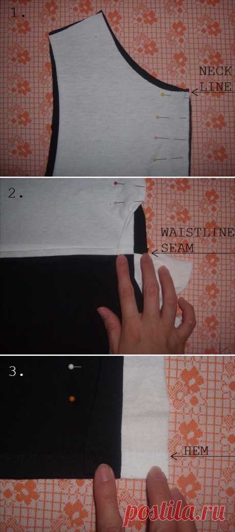 Черно-белое платье / Футболки DIY / Модный сайт о стильной переделке одежды и интерьера