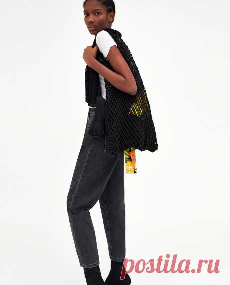 СЕТЧАТАЯ СУМКА - МЕШОК С КИСТОЧКАМИ-Смотреть все-СУМКИ-ЖЕНЩИНЫ | ZARA Российская Федерация