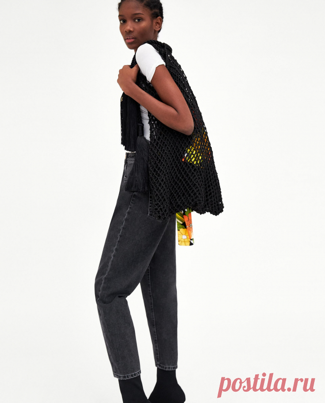 СЕТЧАТАЯ СУМКА - МЕШОК С КИСТОЧКАМИ-Смотреть все-СУМКИ-ЖЕНЩИНЫ | ZARA Российская Федерация