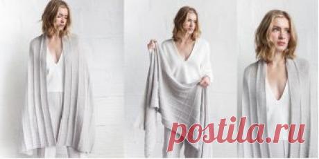 Широкий палантин спицами Torv Широкий палантин спицами геометрическим узором. Дизайнеры вводят его в образы практически всех актуальных стилей, как креативное дополнение или основную акцентную деталь.