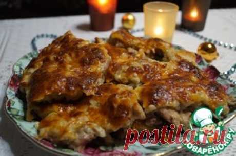 Курица в яблочной шубе под сыром - кулинарный рецепт
