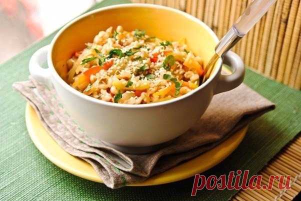 Перловка с овощами