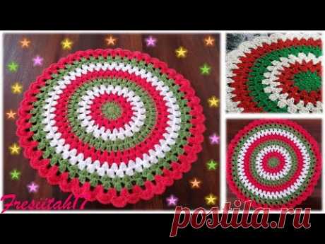Tapete navideño básico de 16 hileras (diámetro aprox. 33 cm)