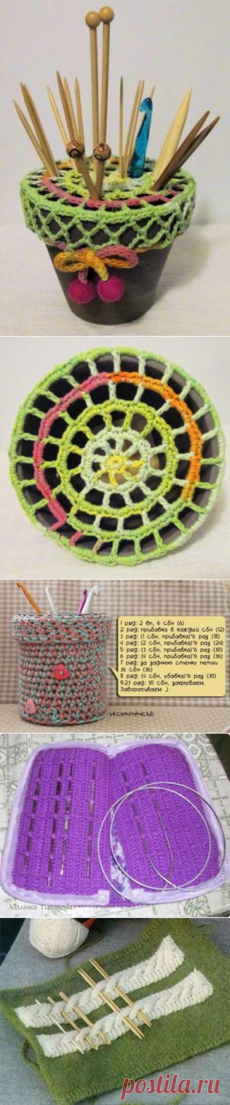Органайзеры для инструментов вязальщицы. Идеи. / Вязание крючком / Вязаные крючком аксессуары