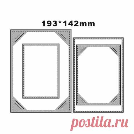 Новинка, 4 Прямоугольные рамки для картин, форма для рельефного тиснения, 2022 металлические пресс-формы для рукоделия, декоративный альбом для скрапбукинга, изготовления открыток - купить по выгодной цене | AliExpress