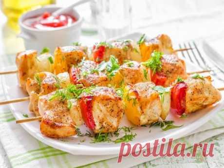 Шашлык из курицы в духовке на шпажках – рецепт с фото пошагово