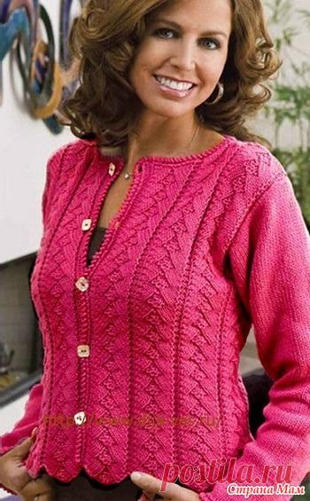 Жакет спицами без боковых швов - Вязание - Страна Мам