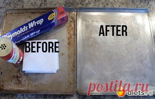 Очищаем противень от пригоревшего жира и нагара: Экономная хозяйка!У меня ничего не пропадает!: Группы - diets.ru