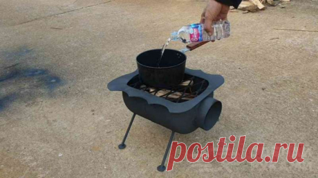 Компактная жаровня из фреонового баллона своими руками В данном обзоре автор показывает, как из фреонового баллона сделать своими руками компактную жаровню.Такая переносная печка пригодится как на отдыхе на