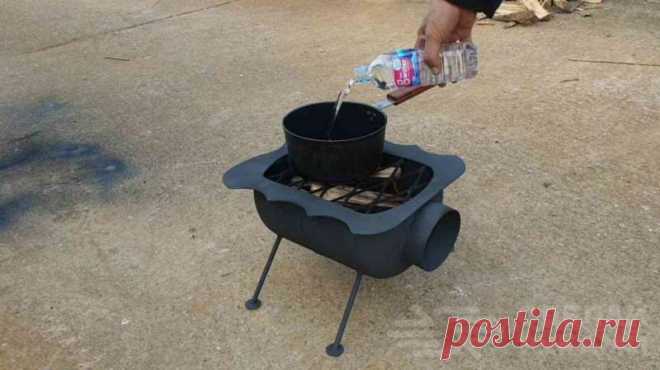 Компактная жаровня из фреонового баллона своими руками В данном обзоре автор показывает, как из фреонового баллона сделать своими руками компактную жаровню.Такая переносная печка пригодится как на отдыхе на