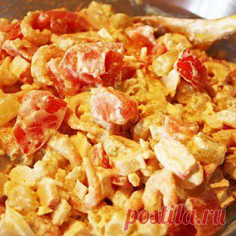 Салат с морепродуктами и овощами рецепт – салаты
