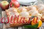 Пирог из творожного теста с яблоками