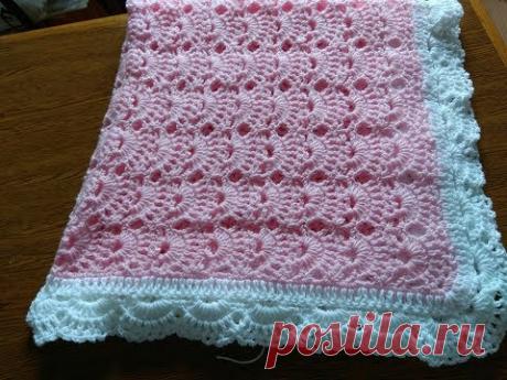 Ещё один очаровательный плед для малыша. Очень красив, но вяжется очень легко: в нём всего 4 ряда повторяющегося рисунка. Пробуйте! У вас обязательно получит...