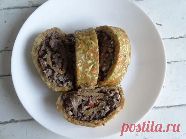 Мой обалденный мясной рулет. Лепёшку-основу готовлю из кабачков и моркови и это просто находка - Ваши любимые рецепты - медиаплатформа МирТесен