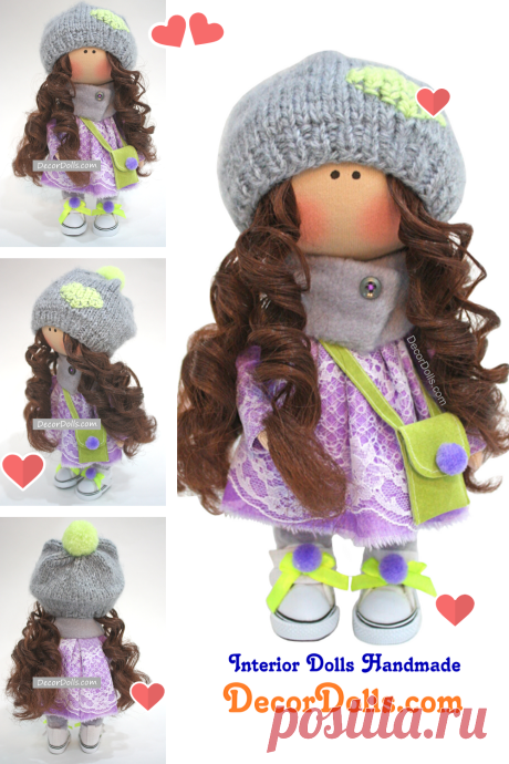 Fabric Nursery Doll, Textile Doll Handmade, Interior Art Doll, Cloth S – Decor Dolls