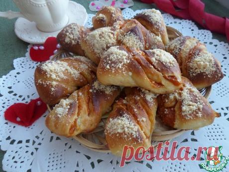 Булочки "Бантики" с курагой Кулинарный рецепт