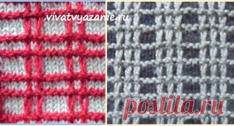 Двухцветные ленивые жаккарды спицами: описание узоров