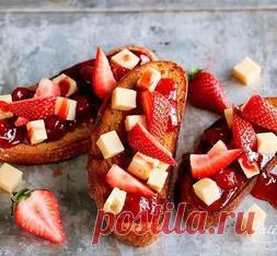 Бутерброды с сыром и клубникой - пошаговые рецепты приготовления десертов и выпечки с фото