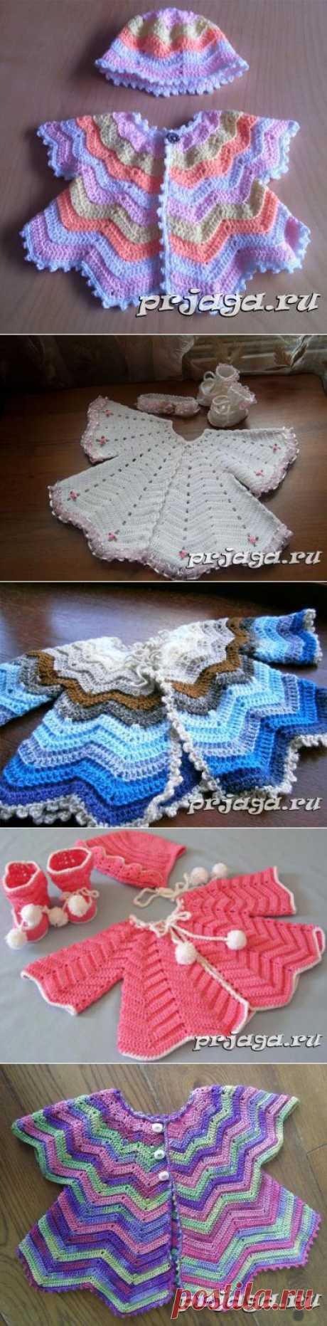 Жакет крючком для малютки