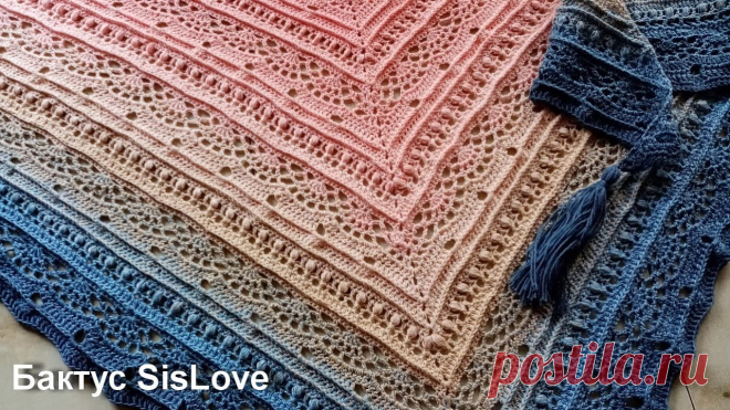 Потрясающей красоты бактус SisLove (Нина) вдохновил меня научиться вязать крючком Все получится, если очень захотеть. Необыкновенной красоты бактус ( шаль, платок )  SisLove дизайнера Joanna Grzelak настолько меня вдохновил, что  далеко не...