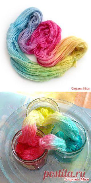 Секционная окраска пряжи в микроволновке | Domosedkam.ru