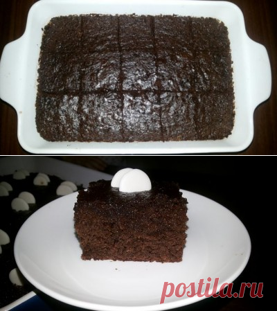 Пирожное «Шоколадный фейерверк» (тесто на кефире и растительном масле)