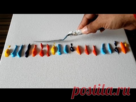 Easy Abstract Painting/Just Playing around with Paints/Relaxing demo/Project 365 days/Day#0148
