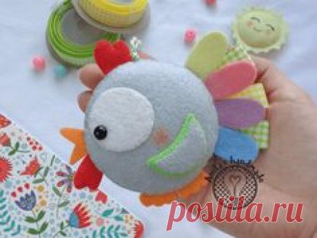 Filcowy kogutek / Felt rooster  #filc #felt #fieltro #feltro #folk #folklor #kogutek #rooster #wielkanoc #easter #handmade #anitashandmade