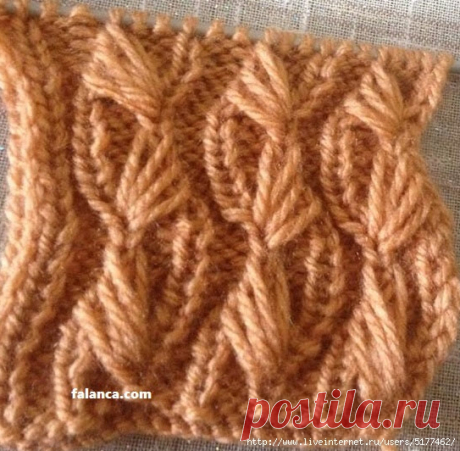Рельефный узор спицами